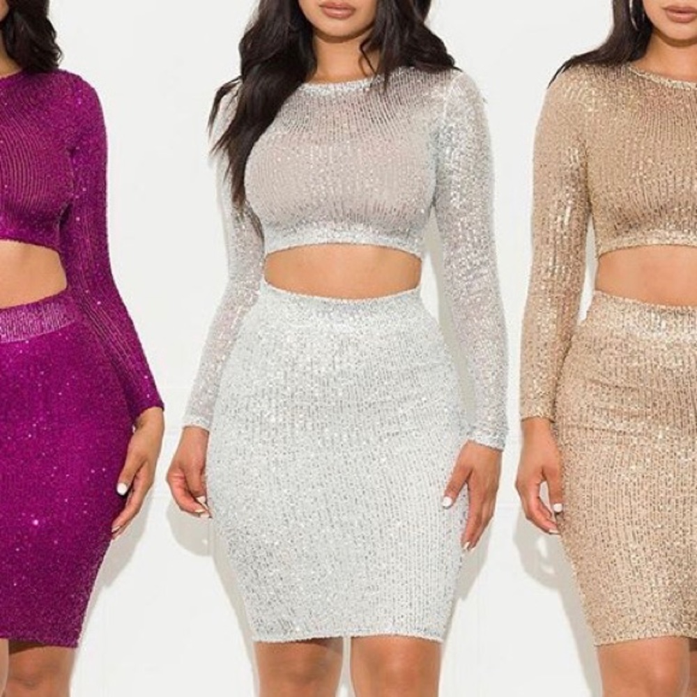 Two piece sequin dress #nwt